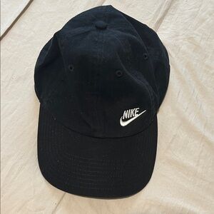 Nike Classic Black Hat with White Logo